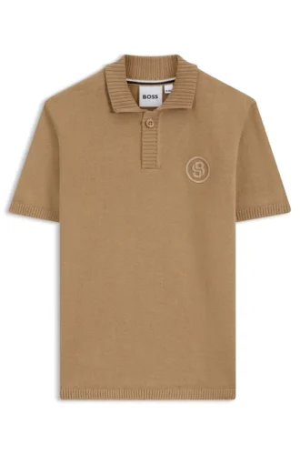 Kinder-Poloshirt mit Johnny-Kragen aus Baumwollstrick