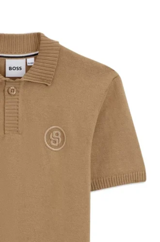 Kinder-Poloshirt mit Johnny-Kragen aus Baumwollstrick