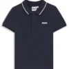 Kinder-Poloshirt mit Logo-Print aus Baumwollpiqué