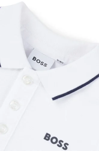 Kinder-Poloshirt mit Logo-Print aus Baumwollpiqué