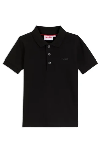 Kinder-Poloshirt mit Logo-Print aus Stretch-Baumwolle
