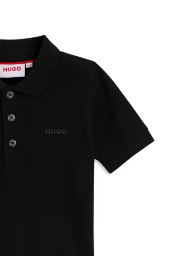 Kinder-Poloshirt mit Logo-Print aus Stretch-Baumwolle