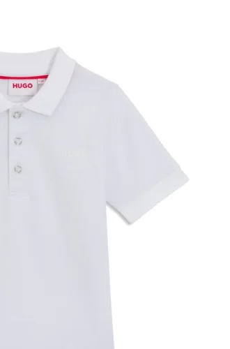 Kinder-Poloshirt mit Logo-Print aus Stretch-Baumwolle