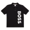 Kinder-Poloshirt mit vertikalem Logo aus Baumwollpiqué Kinder-Poloshirt mit vertikalem Logo aus Baumwollpiqué