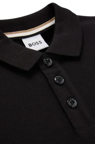Kinder-Poloshirt mit vertikalem Logo aus Baumwollpiqué