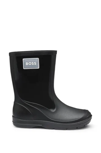 Kinder-Regenstiefel mit Logo-Applikation aus Gummi