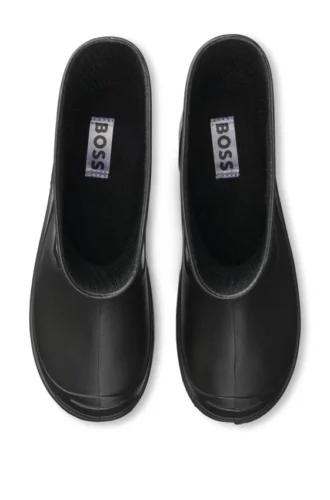 Kinder-Regenstiefel mit Logo-Applikation aus Gummi