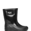 Kinder-Regenstiefel mit Logo-Etikett mit charakteristischen Streifen