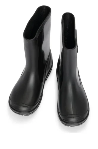 Kinder-Regenstiefel mit Logo-Etikett mit charakteristischen Streifen