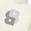Kinder-Rollkragen-Pullover-Kleid mit Strass-Double-B-Monogramm