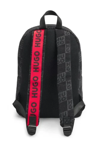 Kinder-Rucksack aus Canvas mit gestapeltem Logo-Print