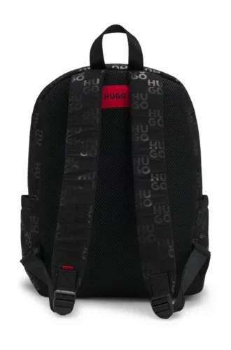 Kinder-Rucksack mit Logo-Plakette und Monogrammen
