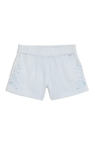 Kinder-Shorts aus Baumwollmischung mit Broderie Anglaise