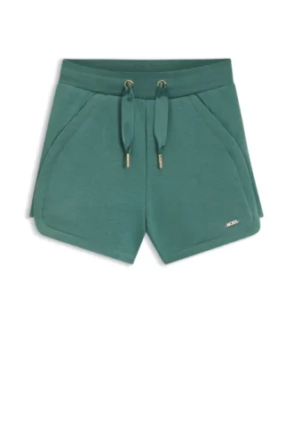 Kinder-Shorts aus Baumwollmischung mit Logo-Plakette
