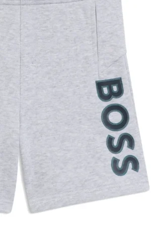 Kinder-Shorts aus Fleece mit Logo-Print