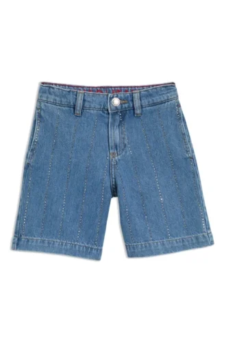 Kinder-Shorts in lockerer Passform aus blauem Denim