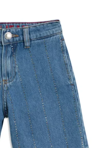 Kinder-Shorts in lockerer Passform aus blauem Denim