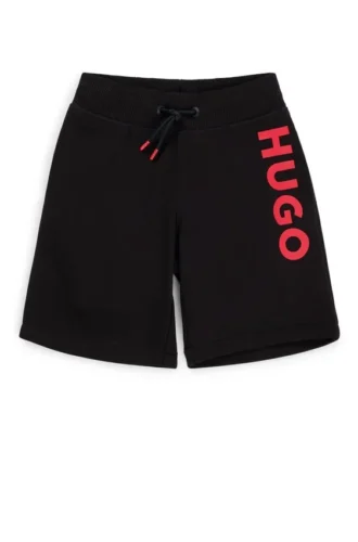 Kinder-Shorts mit Logo-Print aus Baumwollmischung