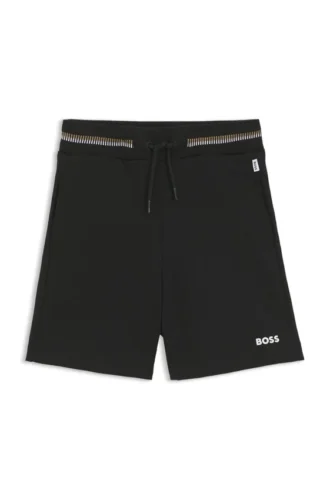 Kinder-Shorts mit Logo-Print aus Baumwollmischung