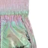 Kinder-Shorts mit Logo-Print aus schillerndem Stoff