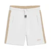 Kinder-Shorts mit Logo-Print und Einsätzen an den Seitennähten Kinder-Shorts mit Logo-Print und Einsätzen an den Seitennähten
