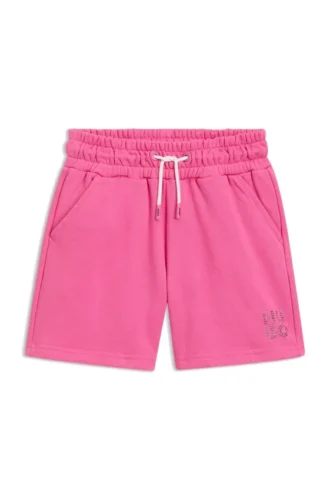 Kinder-Shorts mit Nietenlogo aus Baumwollmischung