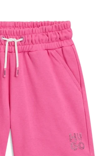 Kinder-Shorts mit Nietenlogo aus Baumwollmischung