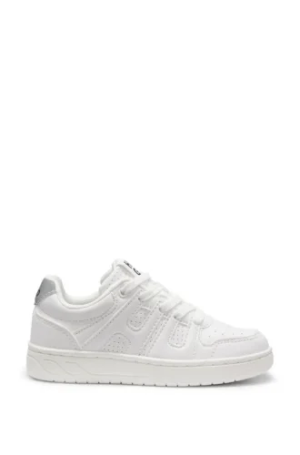 Kinder-Sneaker aus Kunstleder mit Logo-Details
