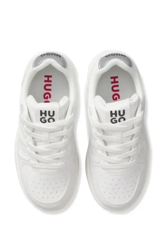 Kinder-Sneaker aus Kunstleder mit Logo-Details