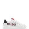 Kinder-Sneaker aus Leder mit doppeltem Logo