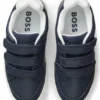 Kinder-Sneaker aus Leder mit Logo-Prints Kinder-Sneaker aus Leder mit Logo-Prints