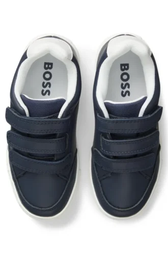 Kinder-Sneaker aus Leder mit Logo-Prints