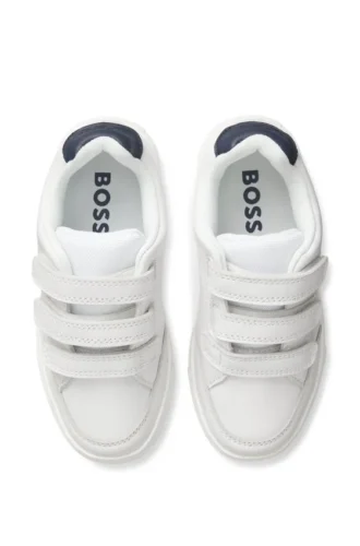 Kinder-Sneaker aus Leder mit Logo-Prints