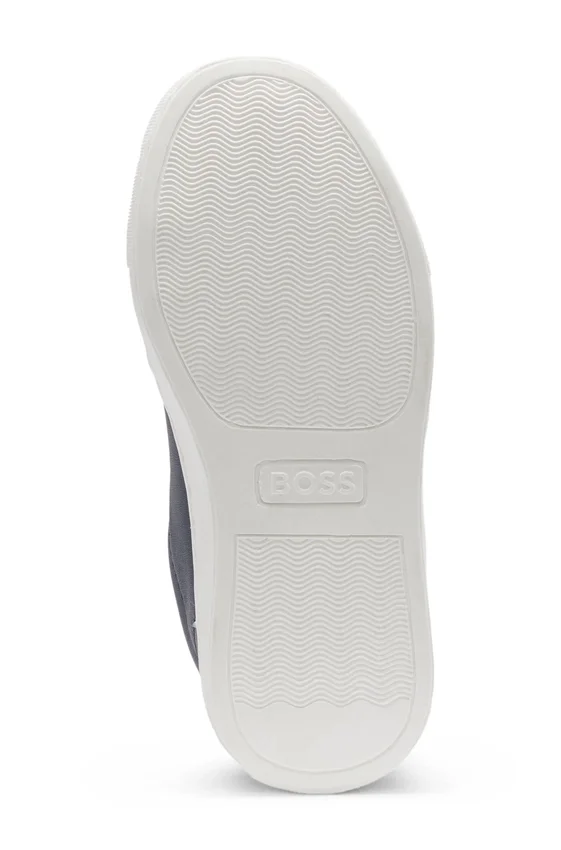 Kinder-Sneaker aus Leder mit Logo-Prints Kinder-Sneaker aus Leder mit Logo-Prints