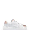 Kinder-Sneaker aus Leder mit perforiertem Logo