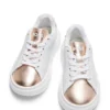 Kinder-Sneaker aus Leder mit perforiertem Logo