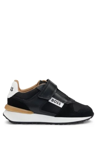 Kinder-Sneaker mit Logo-Details aus verschiedenen Materialien