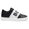 Kinder-Sneaker mit Logo-Riemen aus Canvas und Leder Kinder-Sneaker mit Logo-Riemen aus Canvas und Leder