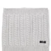 Kinder-Snood mit gesticktem Logo und Zopfmuster Kinder-Snood mit gesticktem Logo und Zopfmuster
