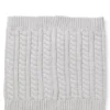 Kinder-Snood mit gesticktem Logo und Zopfmuster Kinder-Snood mit gesticktem Logo und Zopfmuster