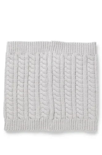 Kinder-Snood mit gesticktem Logo und Zopfmuster