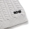 Kinder-Snood mit gesticktem Logo und Zopfmuster Kinder-Snood mit gesticktem Logo und Zopfmuster