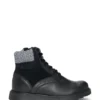 Kinder-Stiefel aus Leder mit Futter aus Kunstlammfell