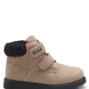 Kinder-Stiefel aus Leder mit Kunstfellkragen Kinder-Stiefel aus Leder mit Kunstfellkragen