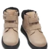 Kinder-Stiefel aus Leder mit Kunstfellkragen Kinder-Stiefel aus Leder mit Kunstfellkragen