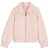 Kinder-Strickjacke aus Stretch-Piqué mit Logo-Plakette Kinder-Strickjacke aus Stretch-Piqué mit Logo-Plakette