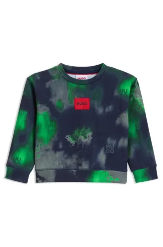Kinder-Sweatshirt aus Baumwollmischung mit Allover-Print