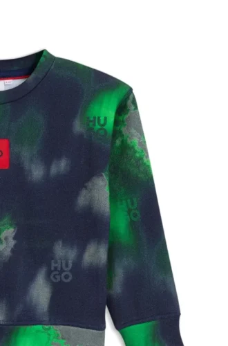 Kinder-Sweatshirt aus Baumwollmischung mit Allover-Print