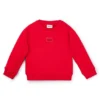 Kinder-Sweatshirt aus Baumwollmischung mit rotem Logo-Label
