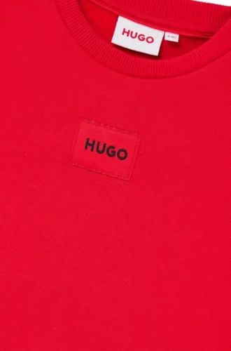 Kinder-Sweatshirt aus Baumwollmischung mit rotem Logo-Label